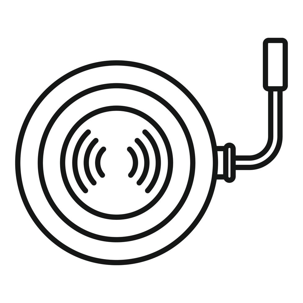 Telefono senza fili caricabatterie icona, schema stile vettore