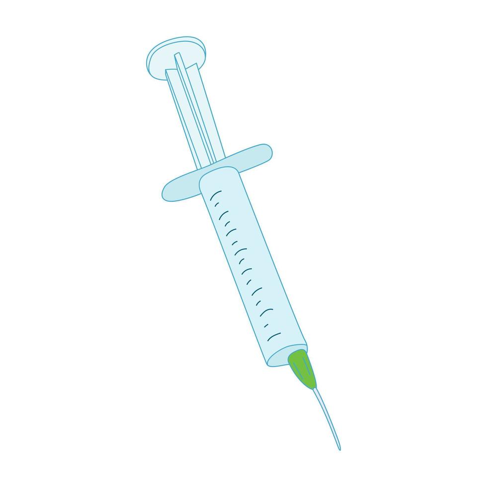 siringa icona nel cartone animato stile vettore