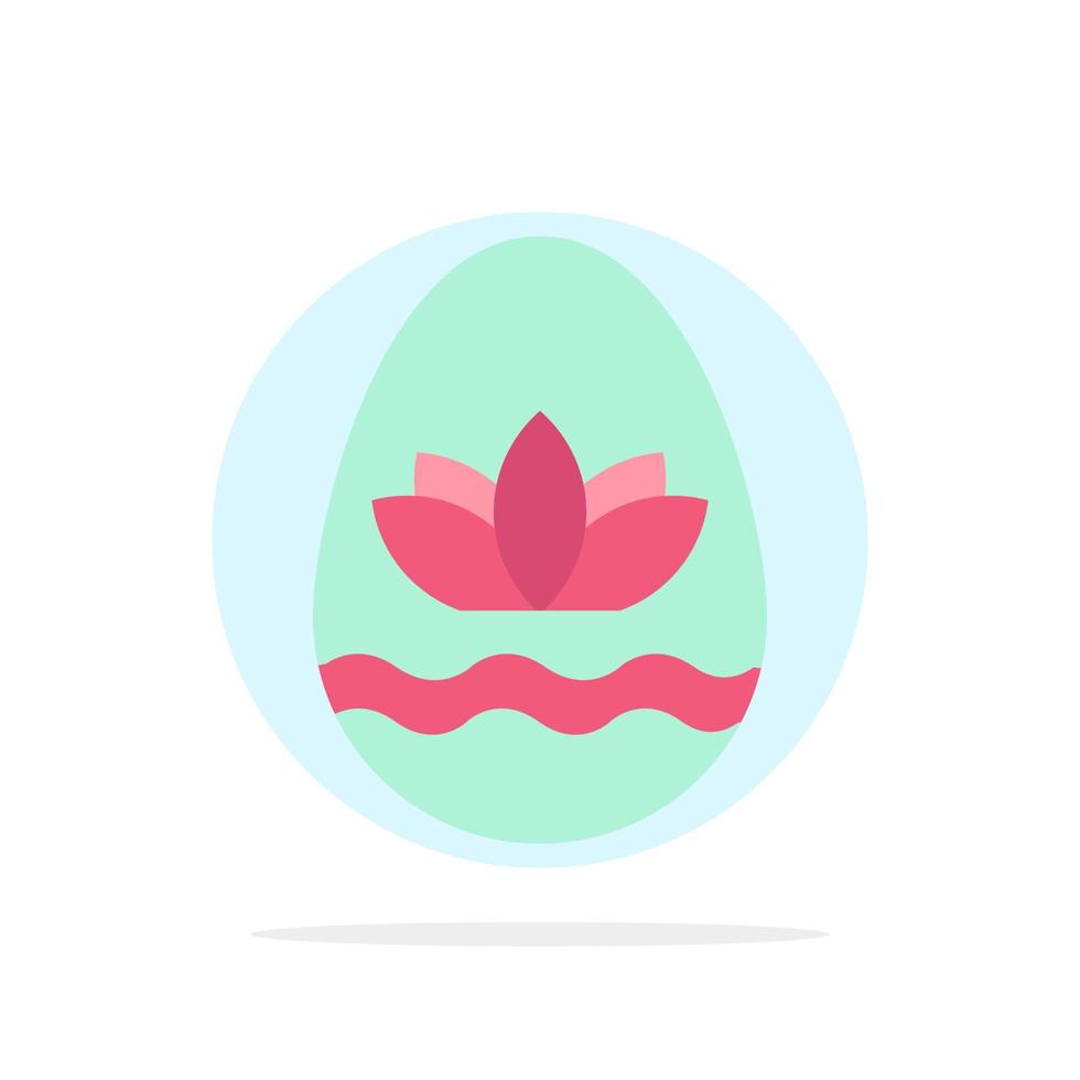 Pasqua uovo uovo vacanza vacanze astratto cerchio sfondo piatto colore icona vettore