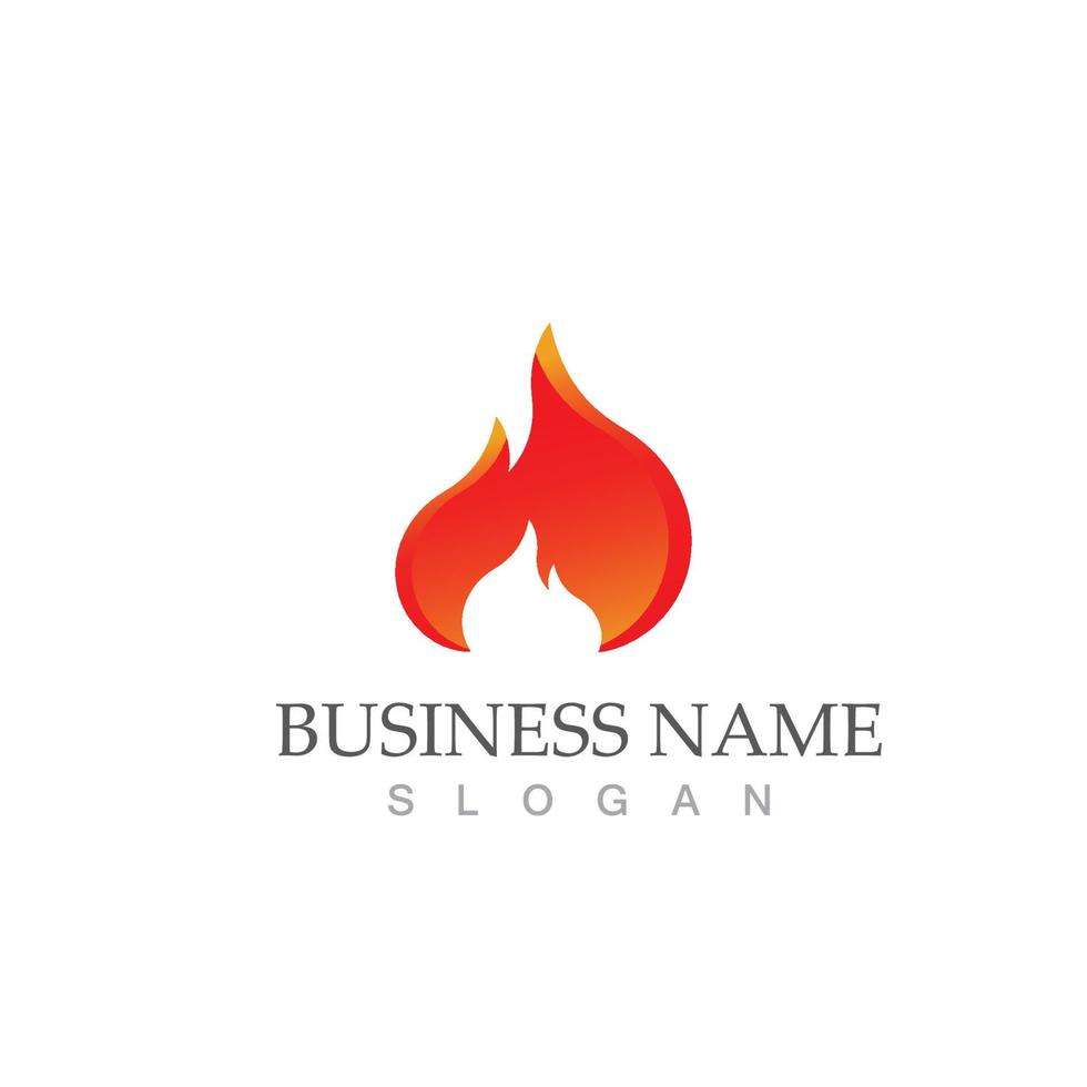 fuoco icona logo design illustrazione vettore