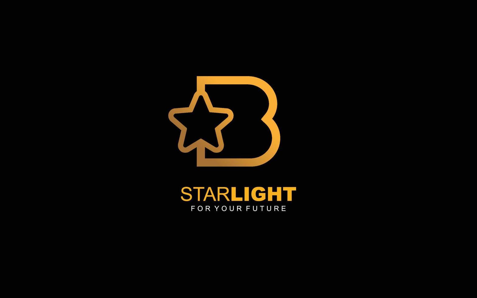 B logo stella per il branding azienda. lettera modello vettore illustrazione per il tuo marca.