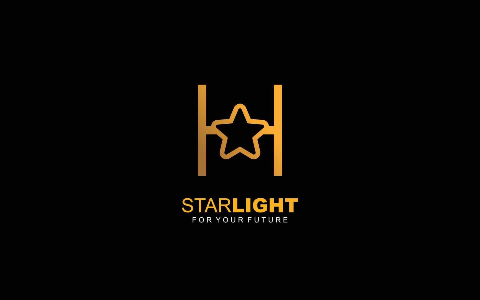 h logo stella per il branding azienda. lettera modello vettore illustrazione per il tuo marca.