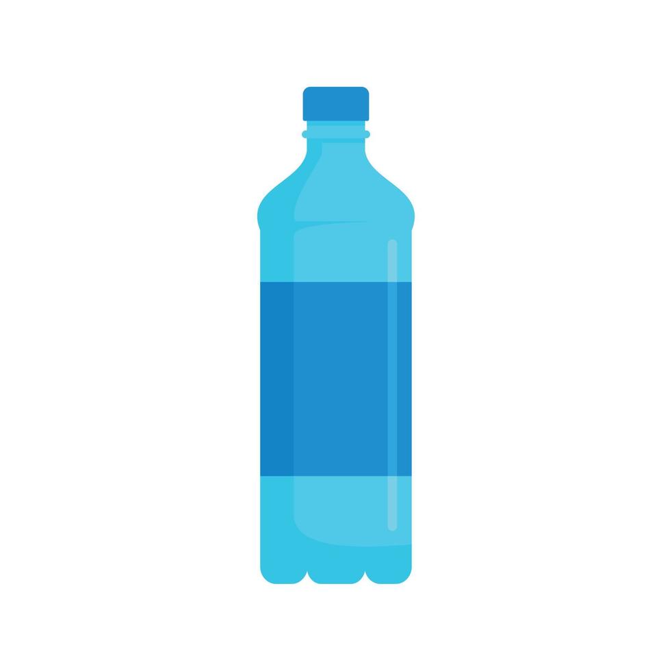 acqua bottiglia icona, piatto stile vettore