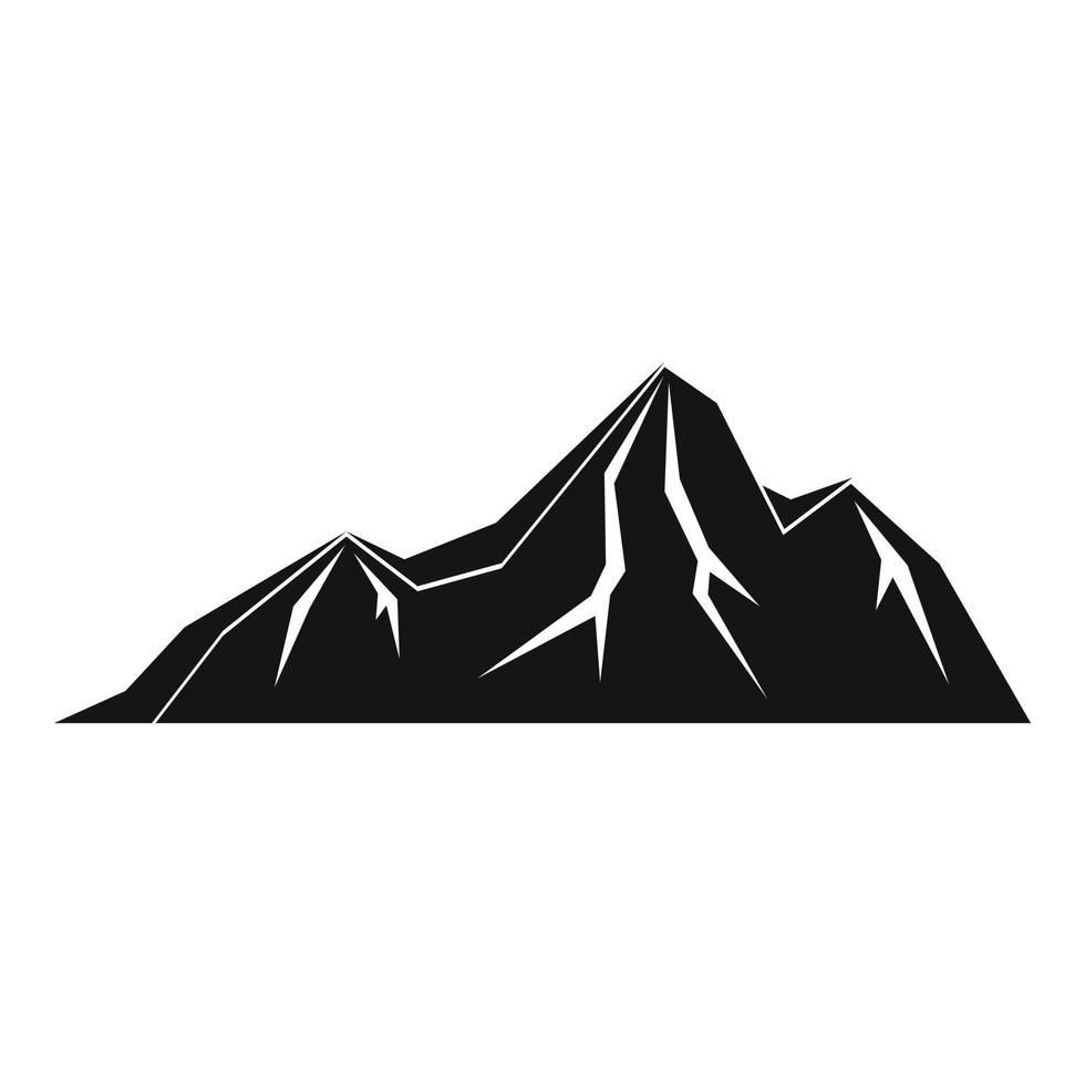 alto montagna icona, semplice stile. vettore