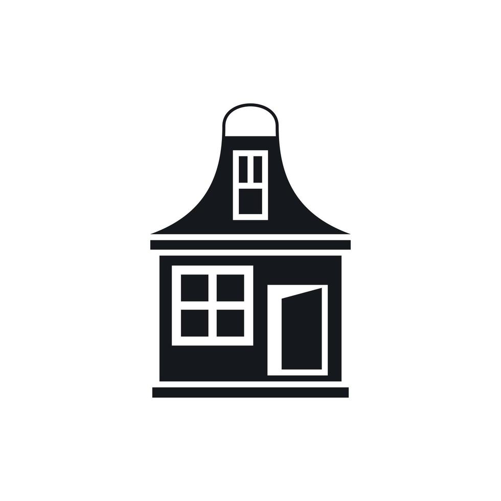 piccolo Casa icona, semplice stile vettore