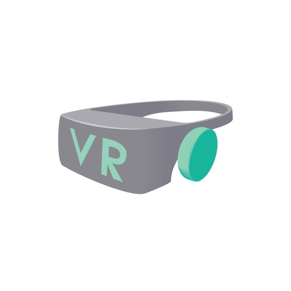 virtuale la realtà bicchieri icona, cartone animato stile vettore