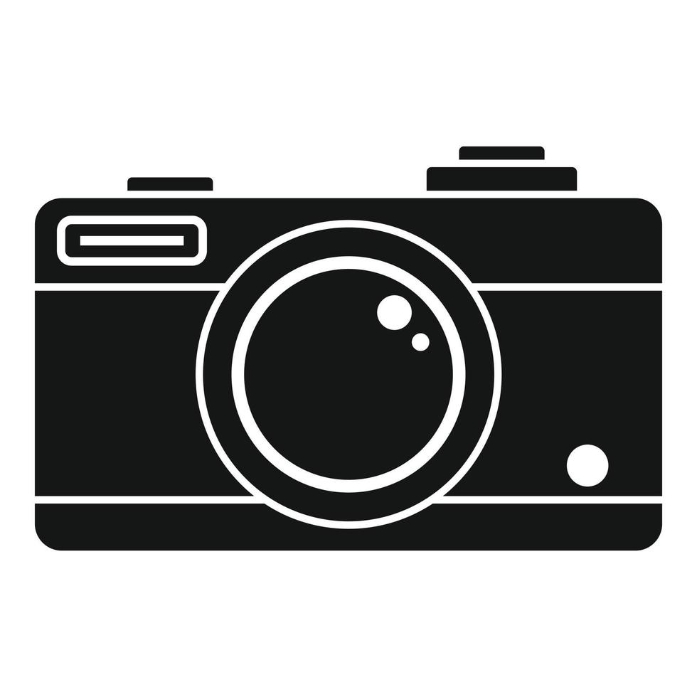 telecamera icona, semplice stile vettore