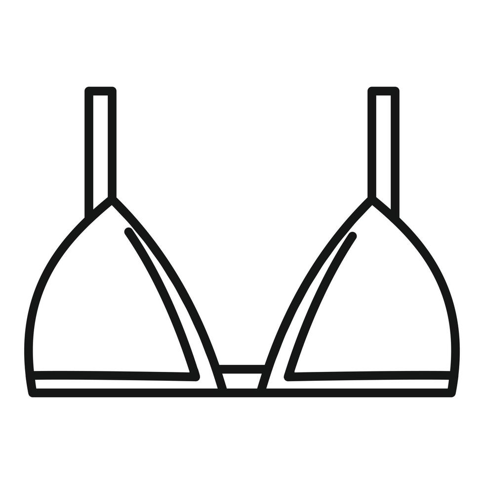 tessile reggiseno icona, schema stile vettore