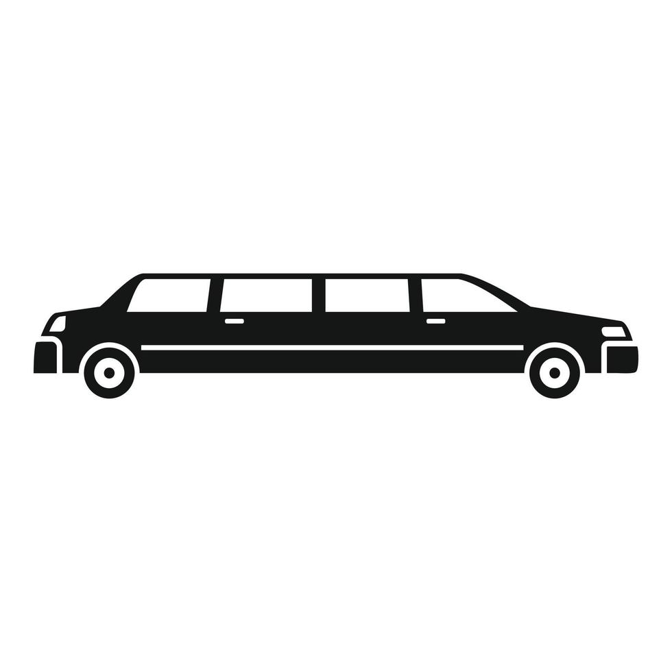 lusso limousine icona, semplice stile vettore