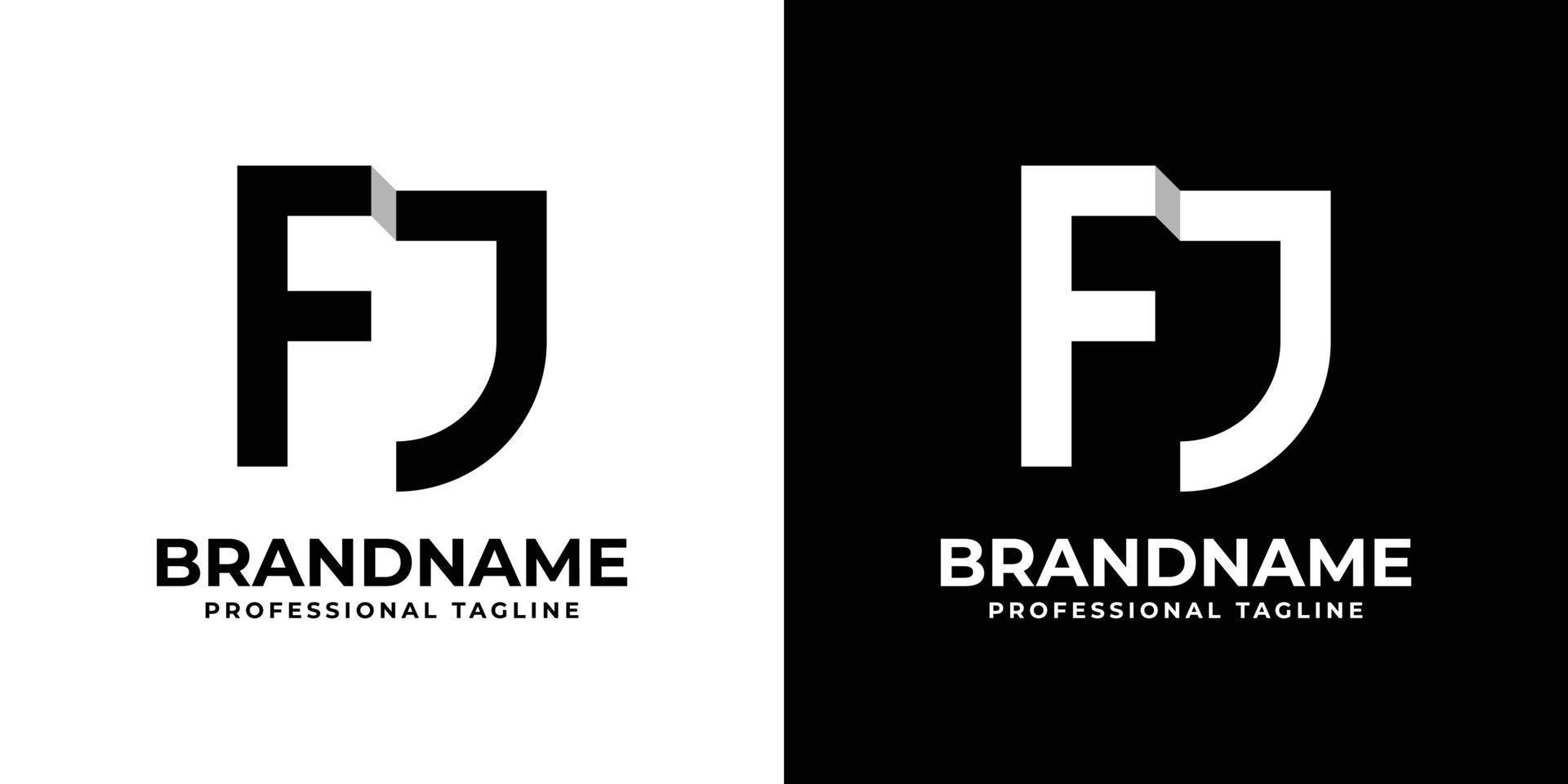 lettera fj o jf monogramma logo, adatto per qualunque attività commerciale con fj o jf iniziali. vettore