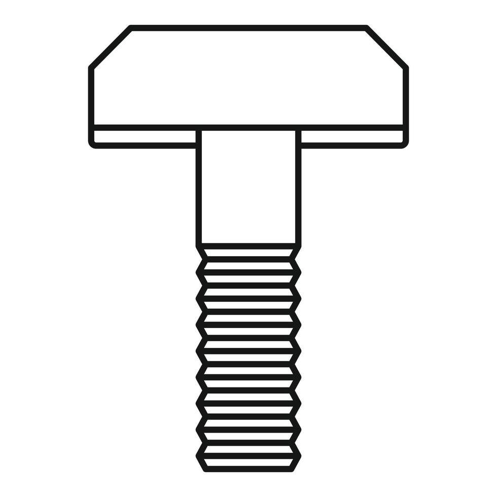morsetto vite bullone icona, schema stile vettore