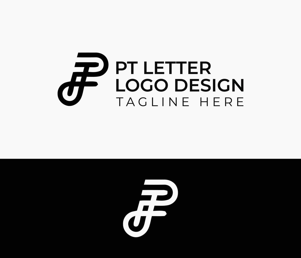 pt tipografia logo vettore