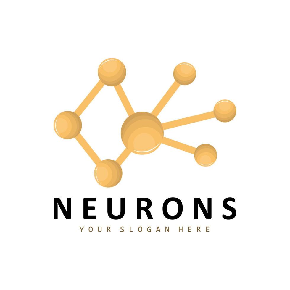 neurone logo, molecola logo disegno, vettore e, modello illustrazione