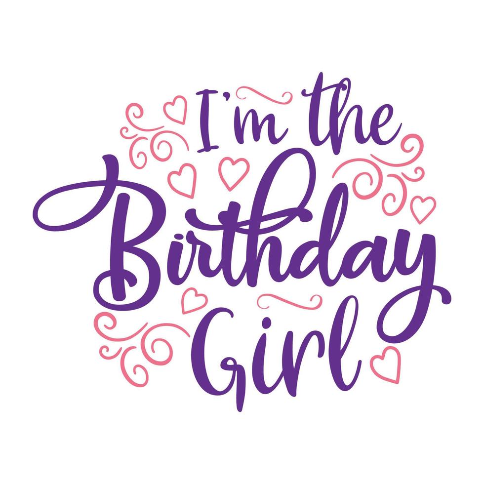 io m il compleanno ragazza vettore illustrazione con disegnato a mano lettering su struttura sfondo stampe e manifesti. calligrafico gesso design