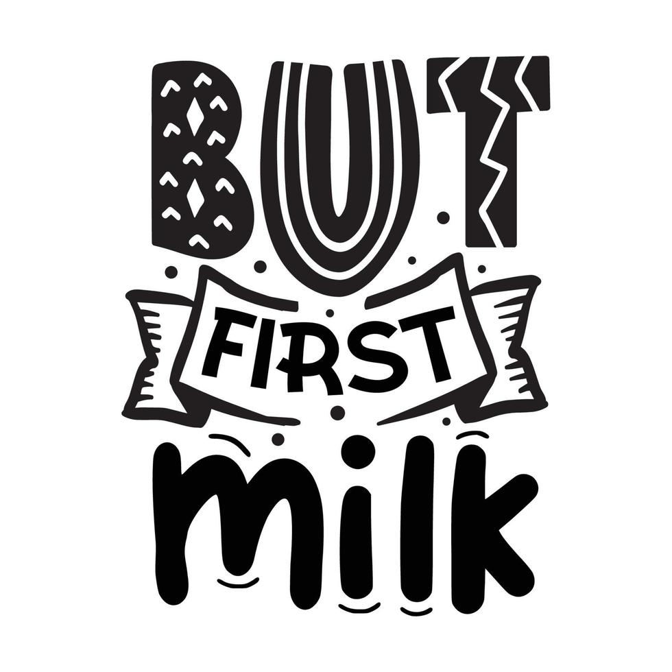 ma primo latte vettore illustrazione con disegnato a mano lettering su struttura sfondo stampe e manifesti. calligrafico gesso design