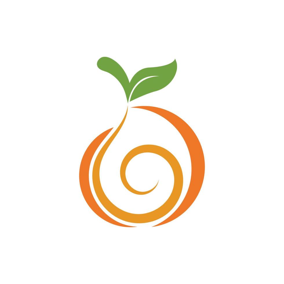 illustrazione vettoriale icona logo arancione