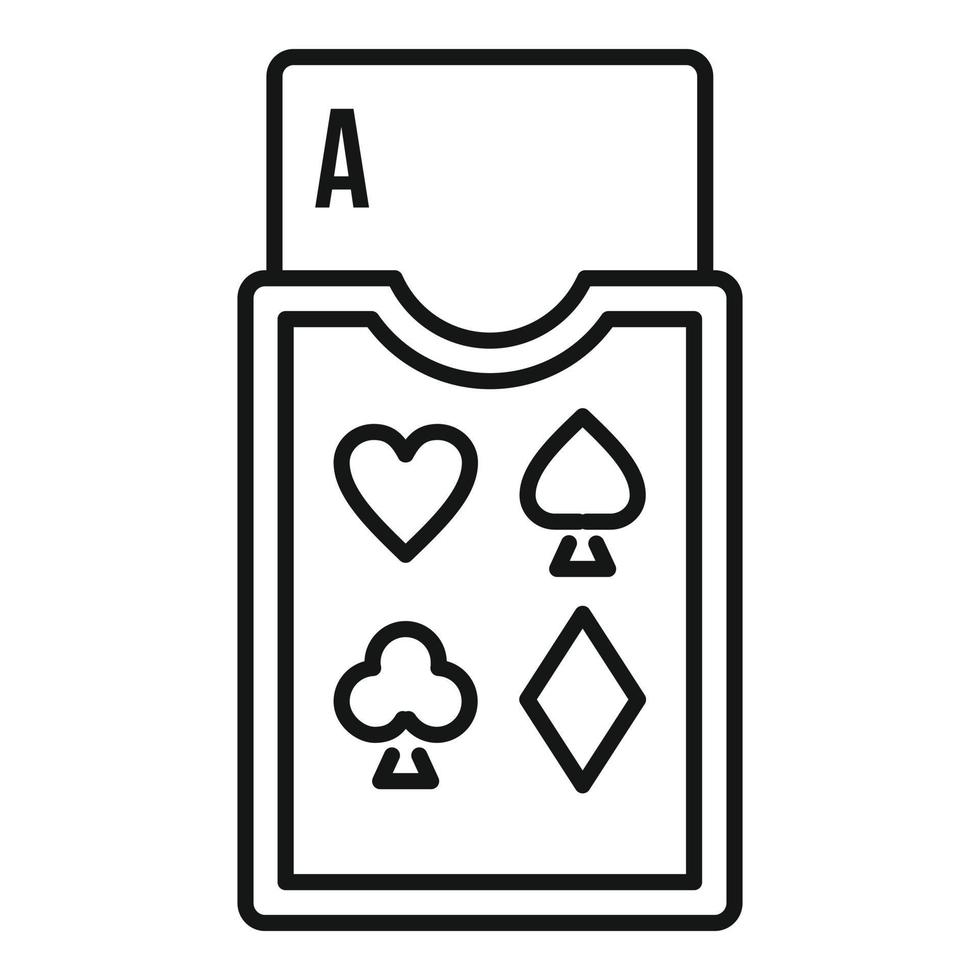 casinò giocare carte icona, schema stile vettore