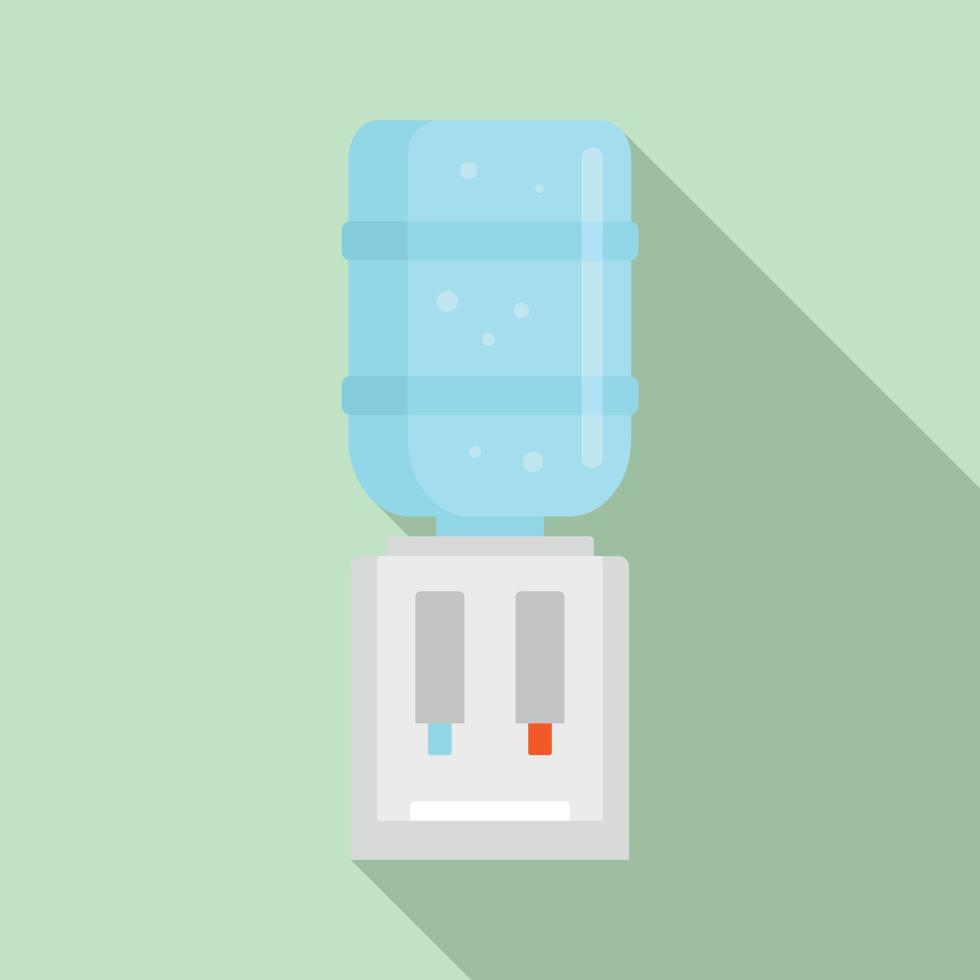 acqua raffreddamento distributore icona, piatto stile vettore