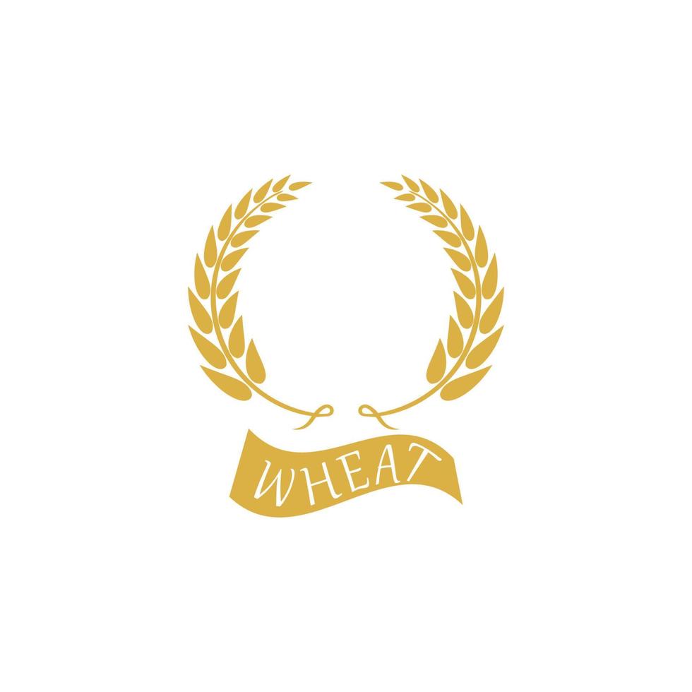 illustrazione dell'icona di vettore del logo del grano