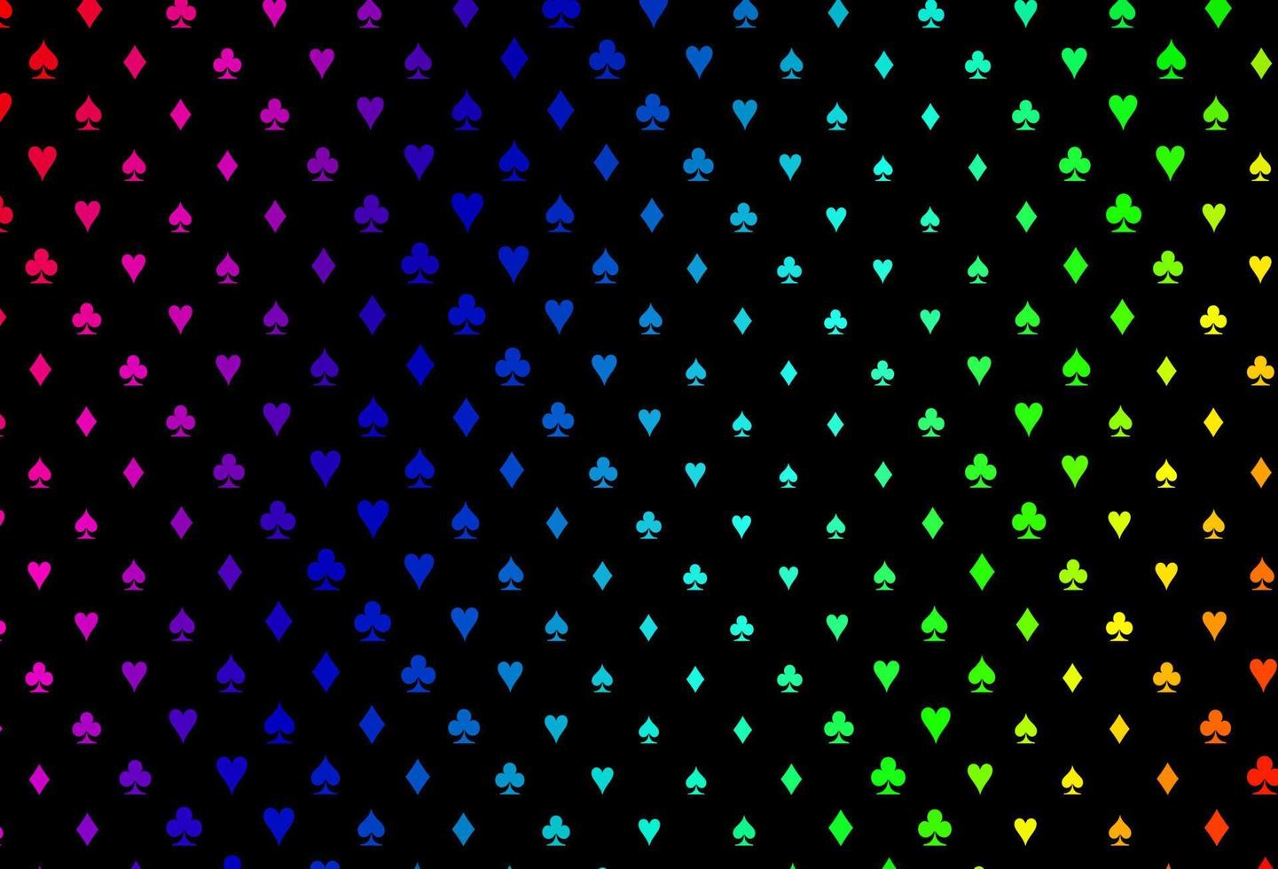 multicolore scuro, struttura vettoriale arcobaleno con carte da gioco.