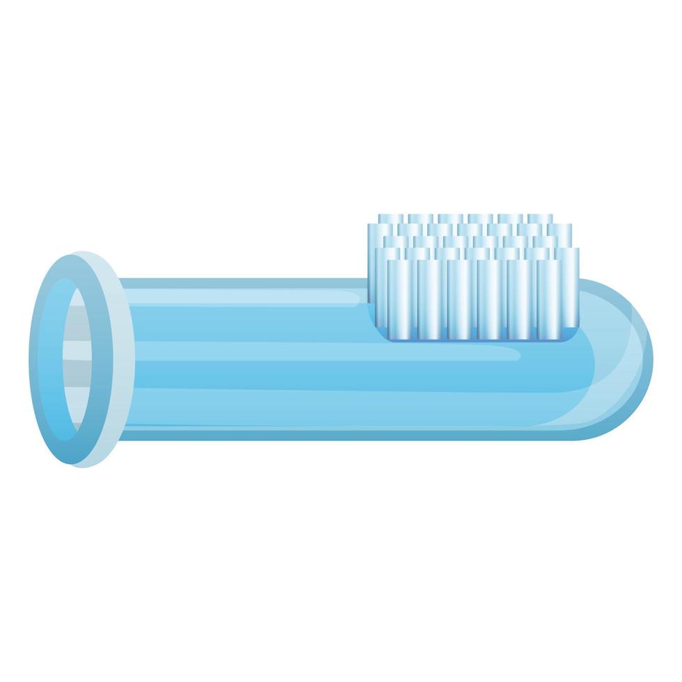 spazzolino bicchiere tubo icona, cartone animato stile vettore