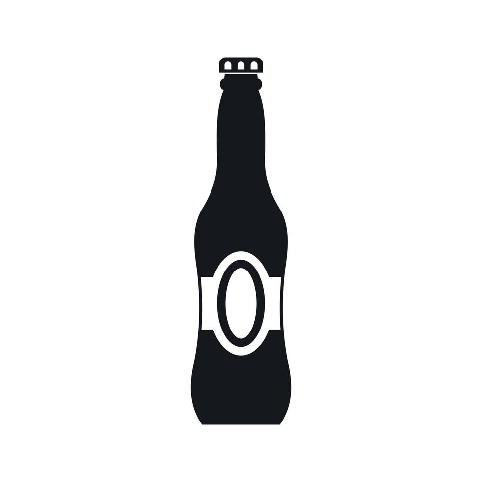 bottiglia di birra icona, semplice stile vettore