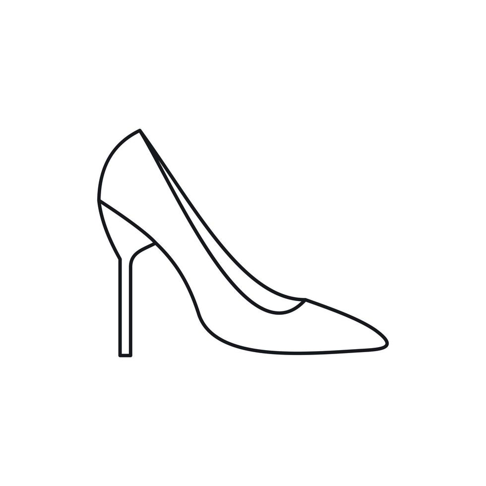 sposa scarpe icona, schema stile vettore