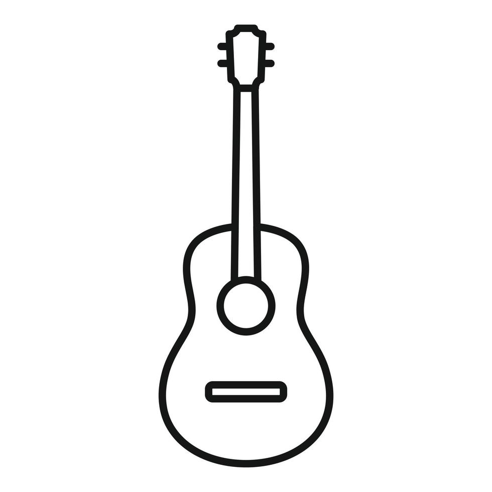 acustico chitarra icona, schema stile vettore