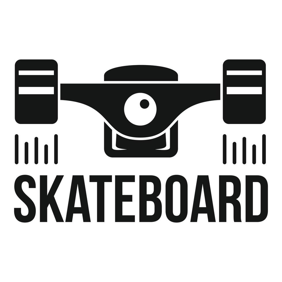 skateboard veloce logo, semplice stile vettore