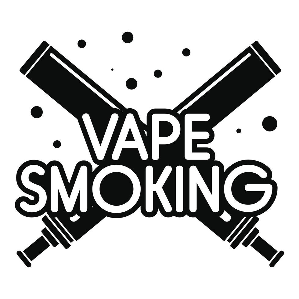 Vape fumo giorno logo, semplice stile vettore