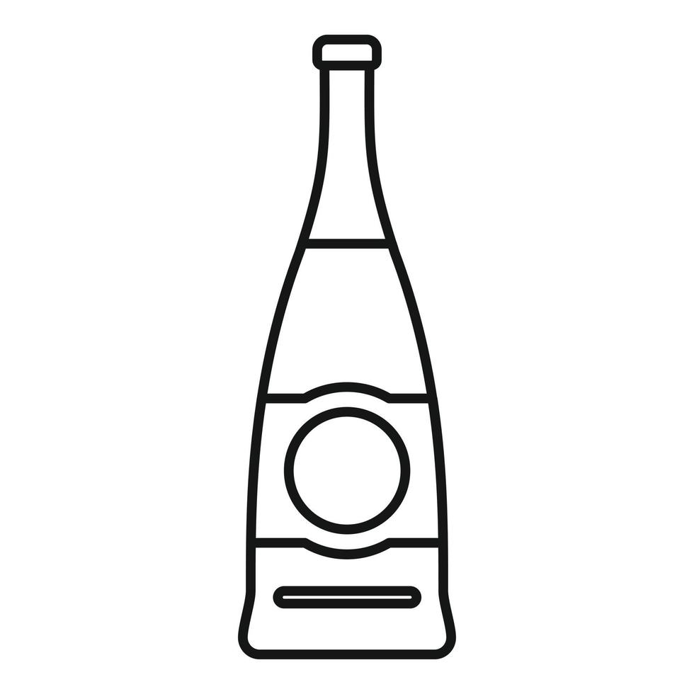 supermercato bibita bottiglia icona, schema stile vettore