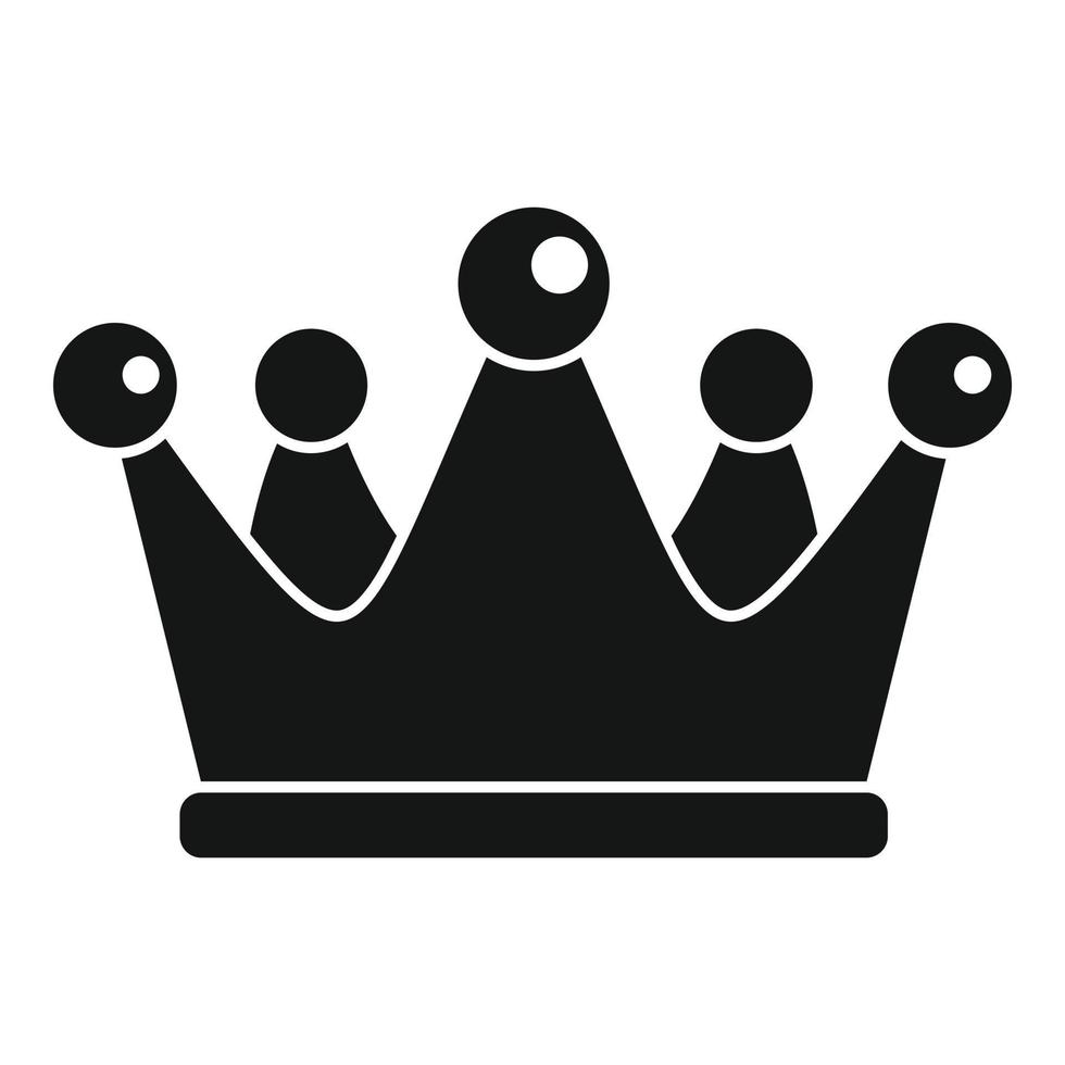 oro corona reputazione icona, semplice stile vettore
