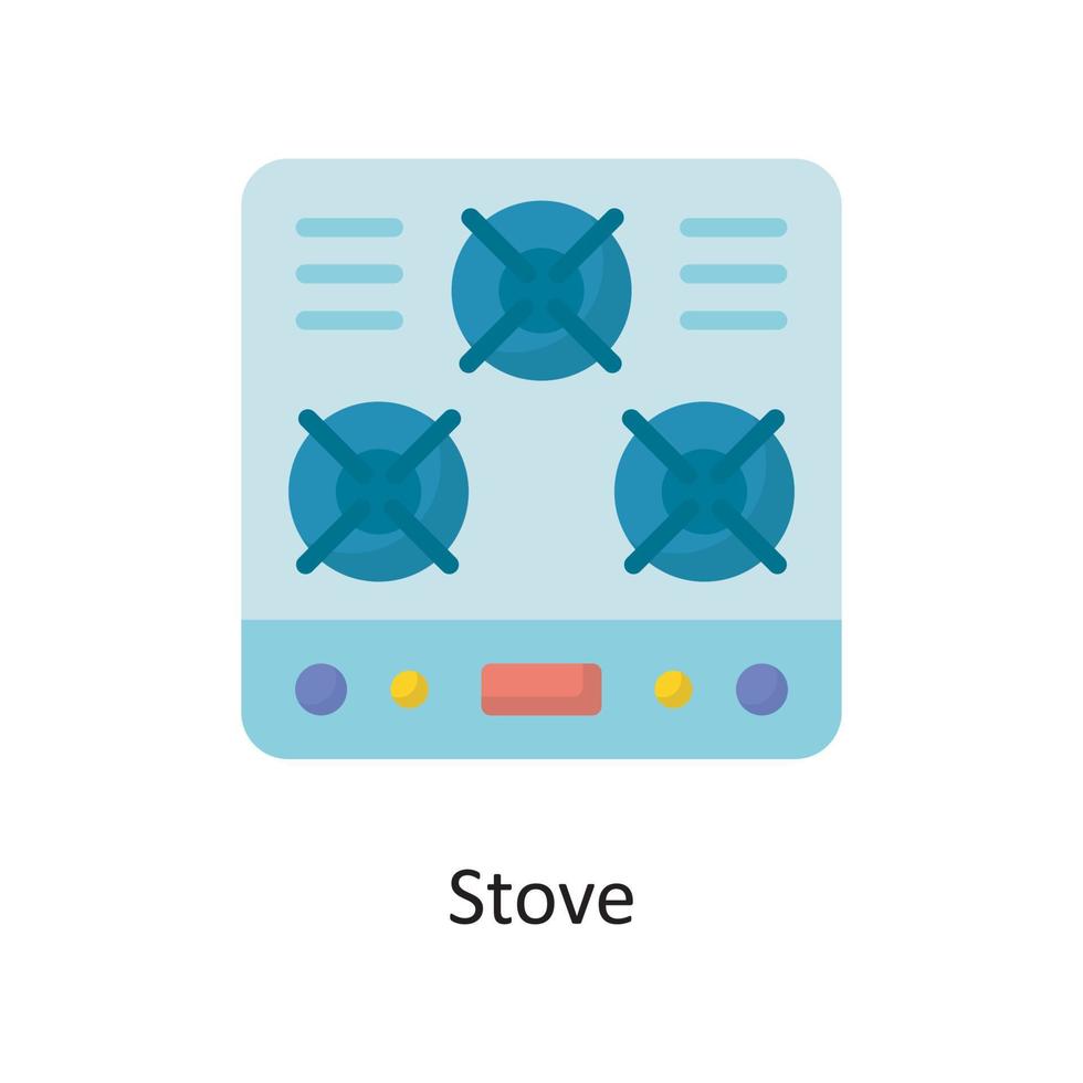 stufa vettore piatto icona design illustrazione. faccende domestiche simbolo su bianca sfondo eps 10 file