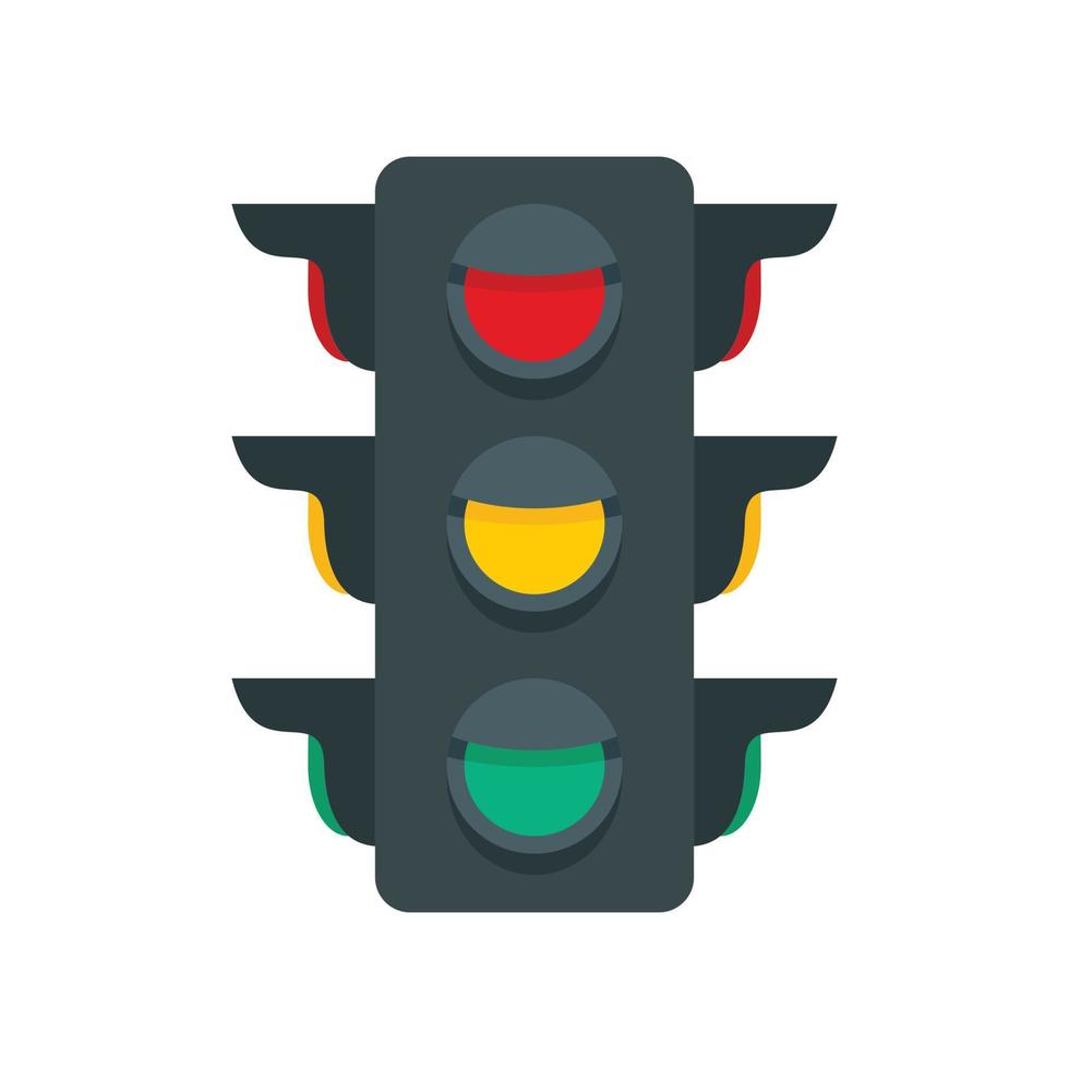 attraversamento pedonale semaforo icona, piatto stile vettore
