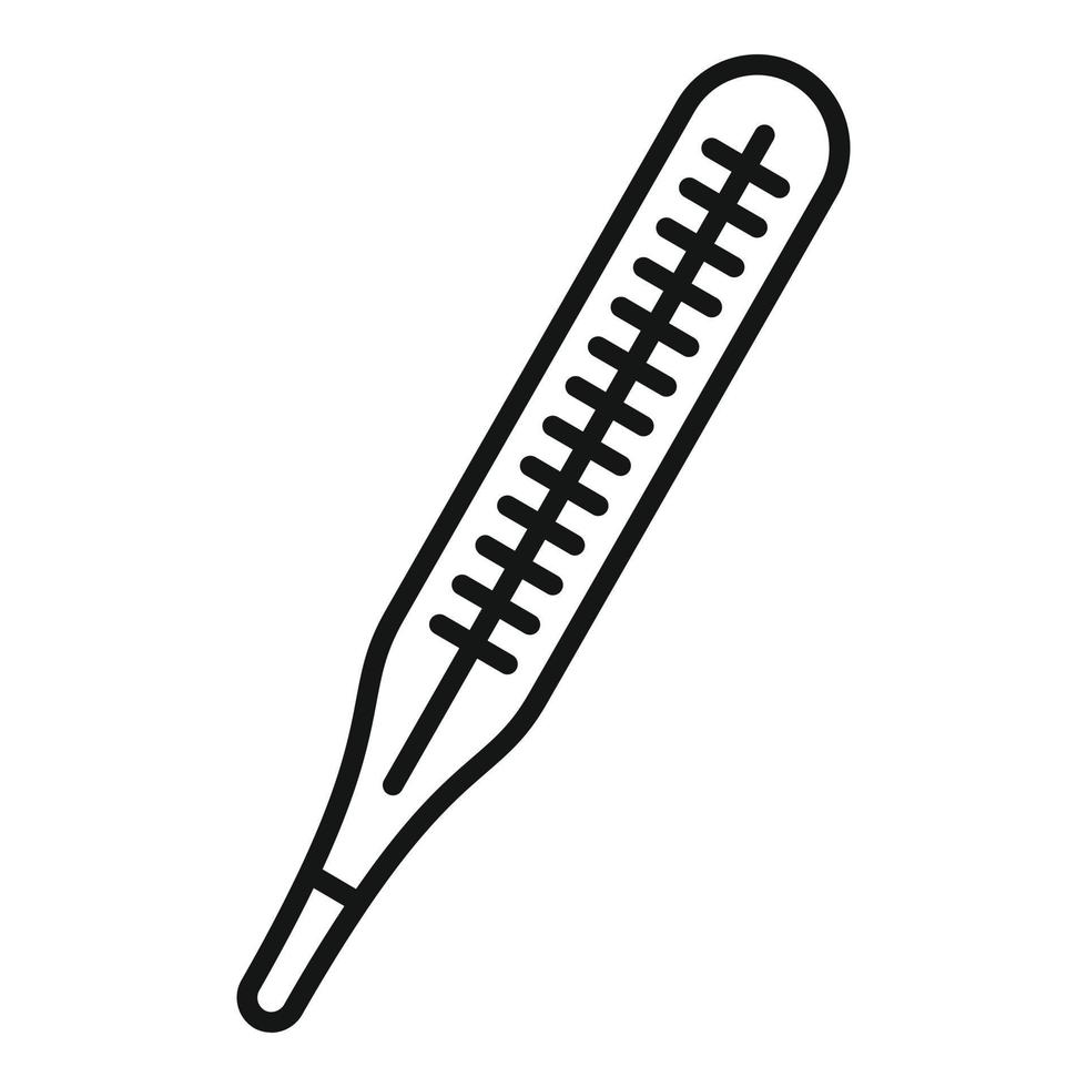 casa medico termometro icona, schema stile vettore