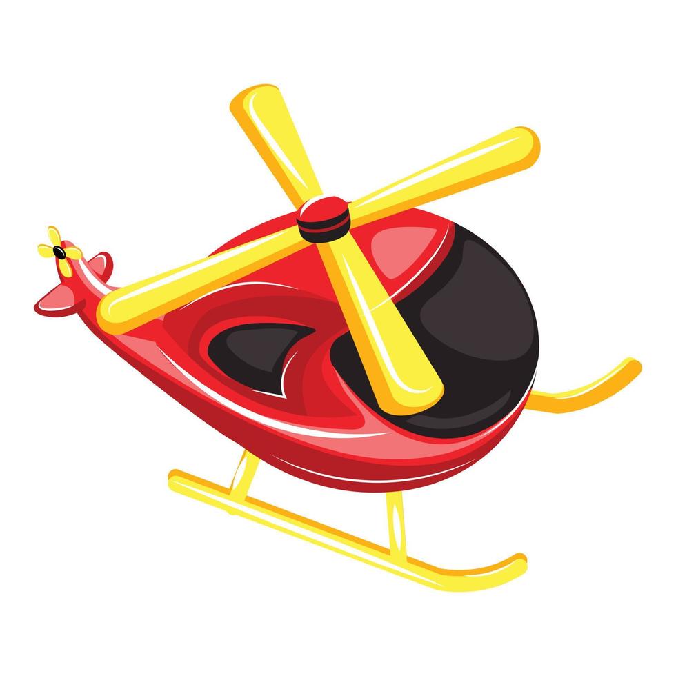 elicottero icona, cartone animato stile vettore