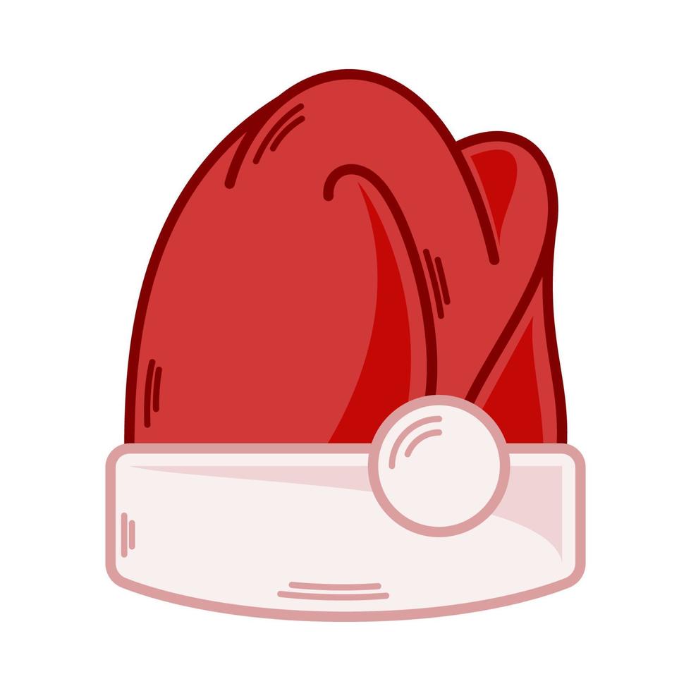 cartone animato rosso Santa cappello illustrazione. eps 10 vettore