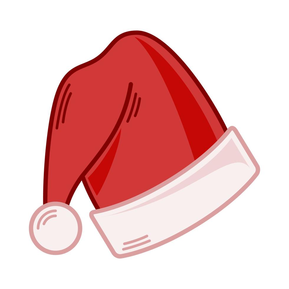 cartone animato rosso Santa cappello illustrazione. eps 10 vettore