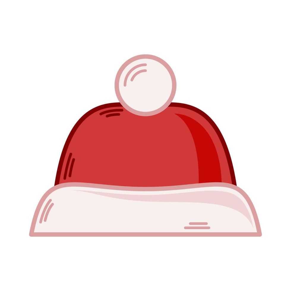 cartone animato rosso Santa cappello illustrazione. eps 10 vettore