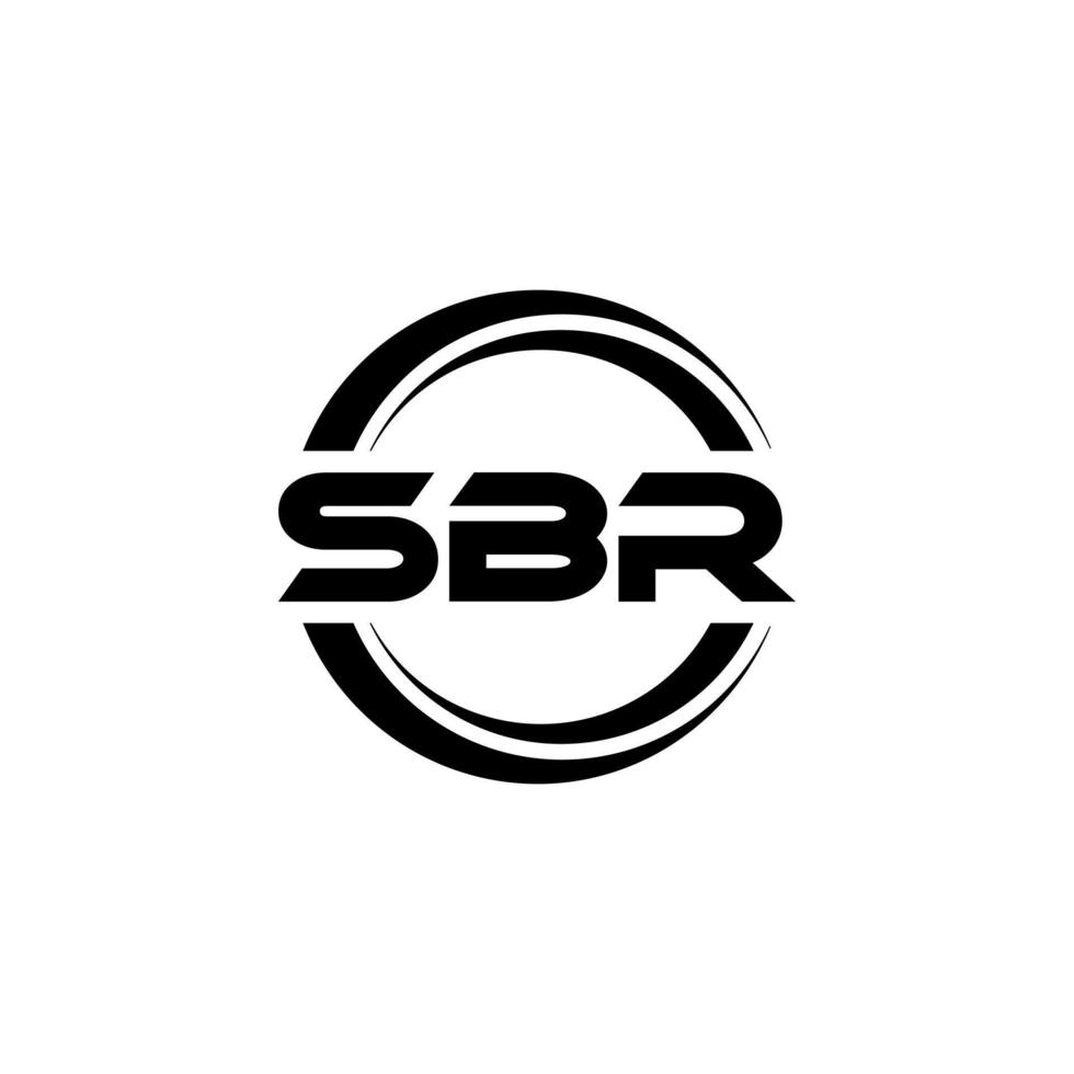 sbr lettera logo design nel illustrazione. vettore logo, calligrafia disegni per logo, manifesto, invito, eccetera.