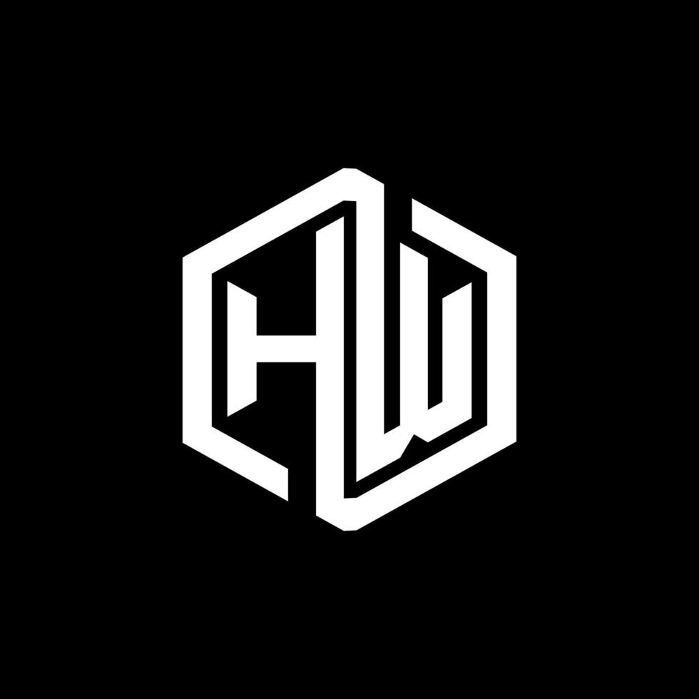 hw lettera logo design nel illustrazione. vettore logo, calligrafia disegni per logo, manifesto, invito, eccetera.