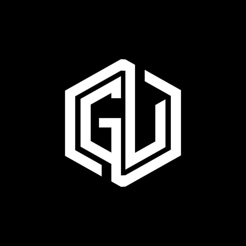 GU lettera logo design nel illustrazione. vettore logo, calligrafia disegni per logo, manifesto, invito, eccetera.