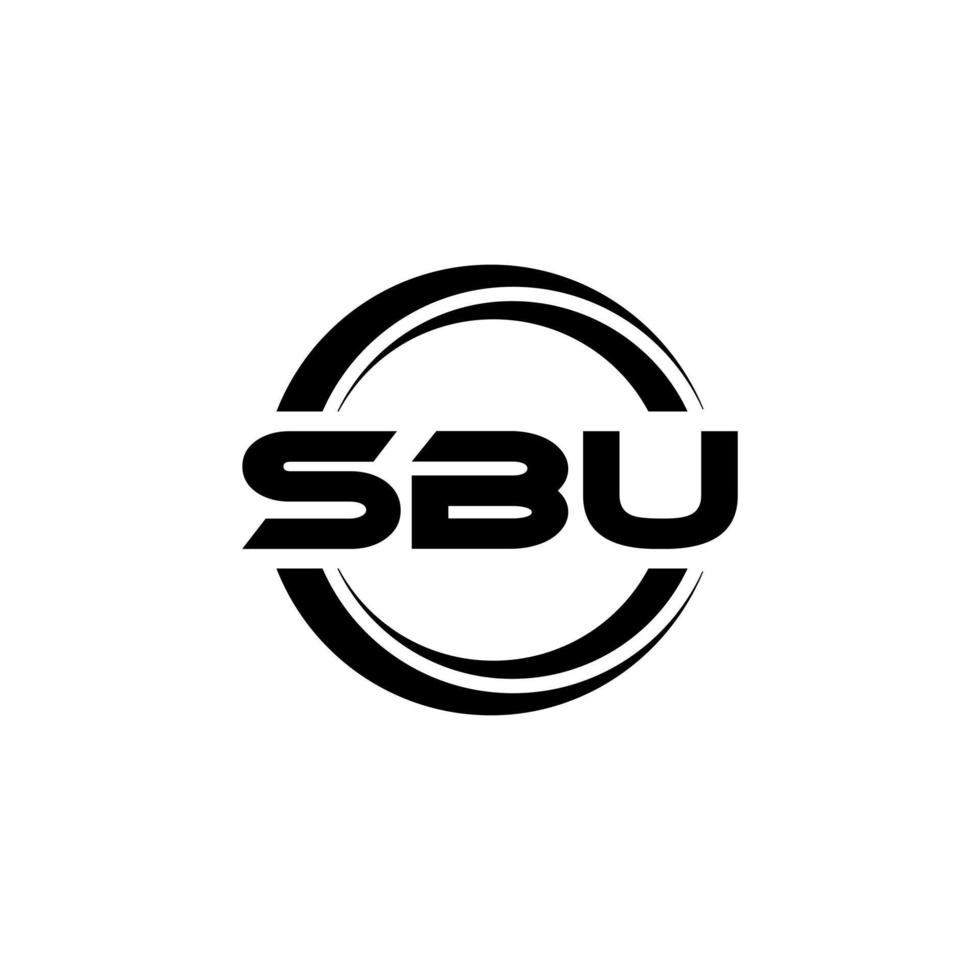 sbu lettera logo design nel illustrazione. vettore logo, calligrafia disegni per logo, manifesto, invito, eccetera.