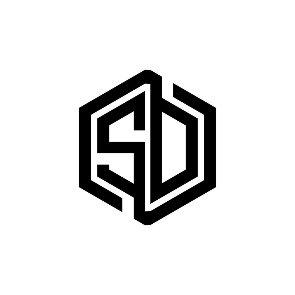 sd lettera logo design nel illustrazione. vettore logo, calligrafia disegni per logo, manifesto, invito, eccetera.