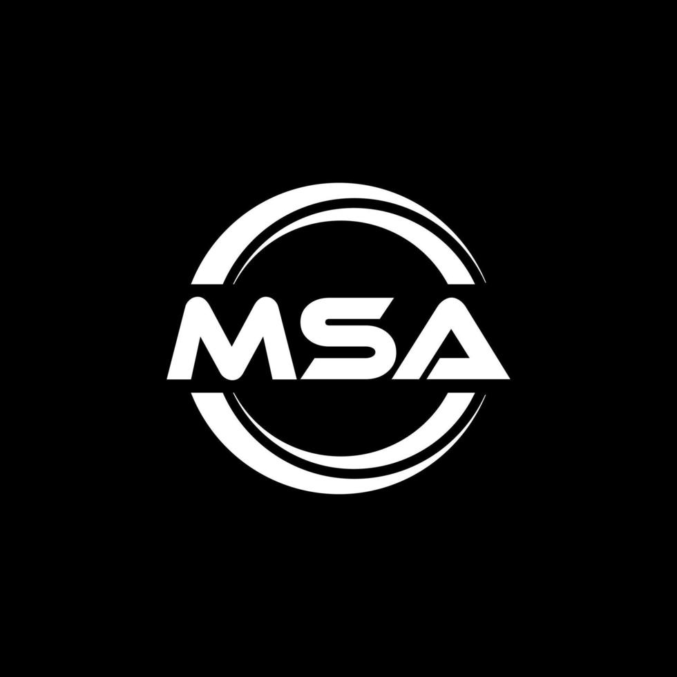 msa lettera logo design nel illustrazione. vettore logo, calligrafia disegni per logo, manifesto, invito, eccetera.