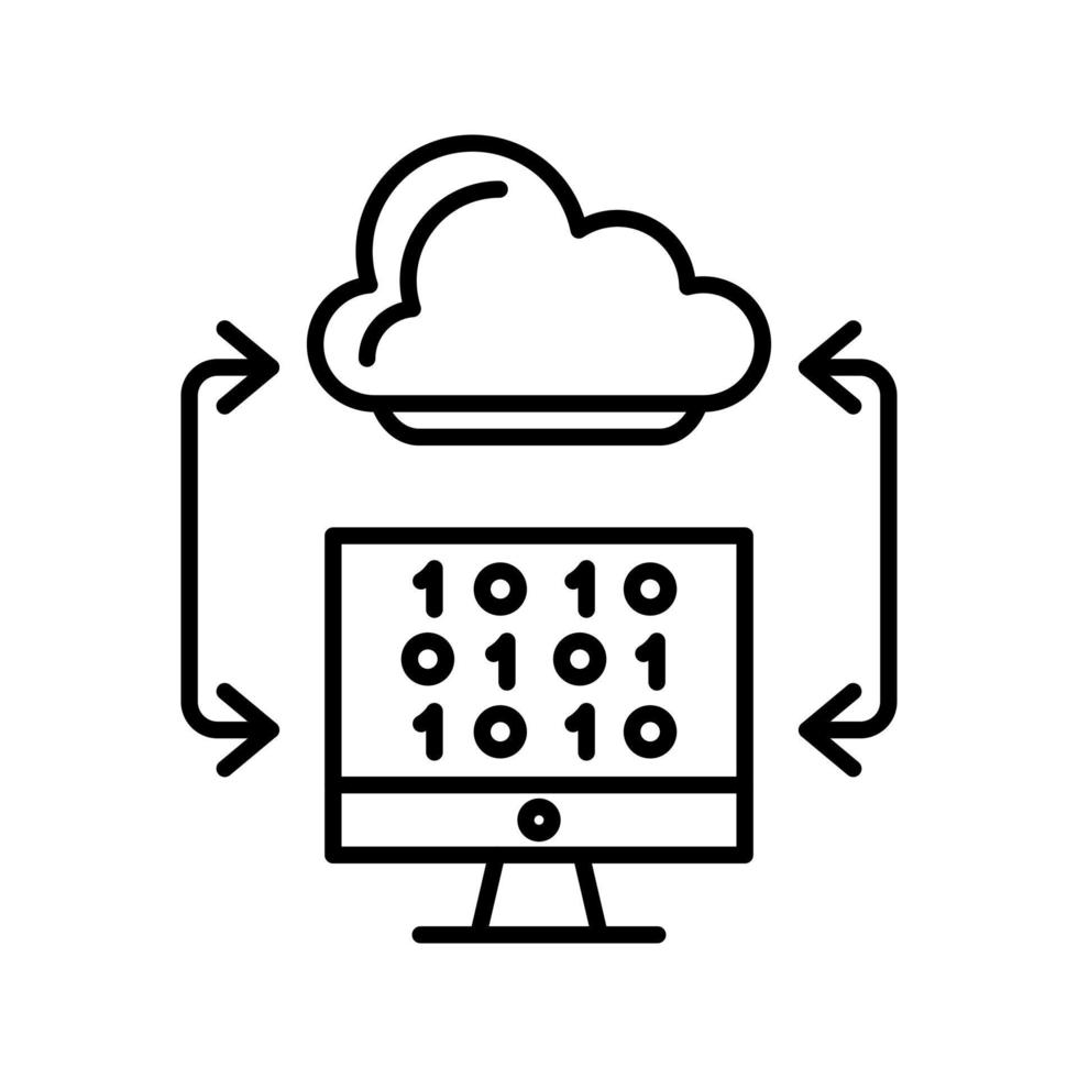 nube codifica vettore icona