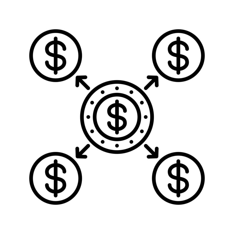 icona del vettore di distribuzione