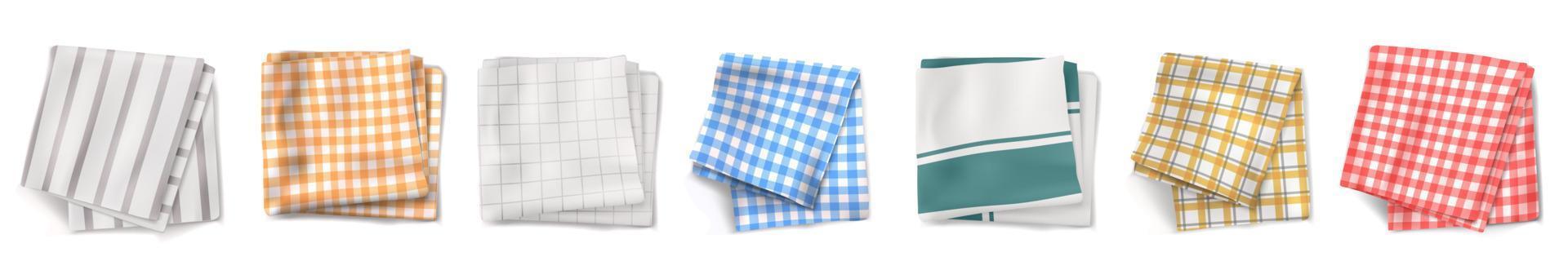 cucina asciugamano o tovaglia superiore Visualizza, tessile vettore