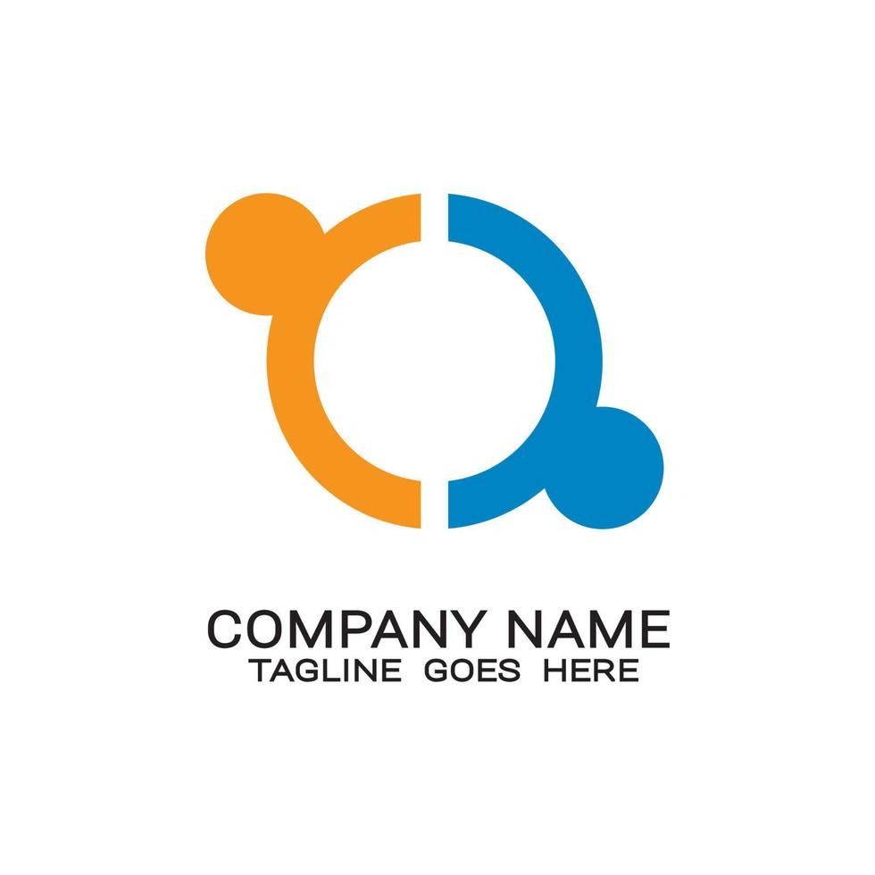 vettore attività commerciale logo design Comunità, relazione.