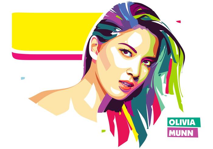 ritratto di pop art di vettore olivia munn